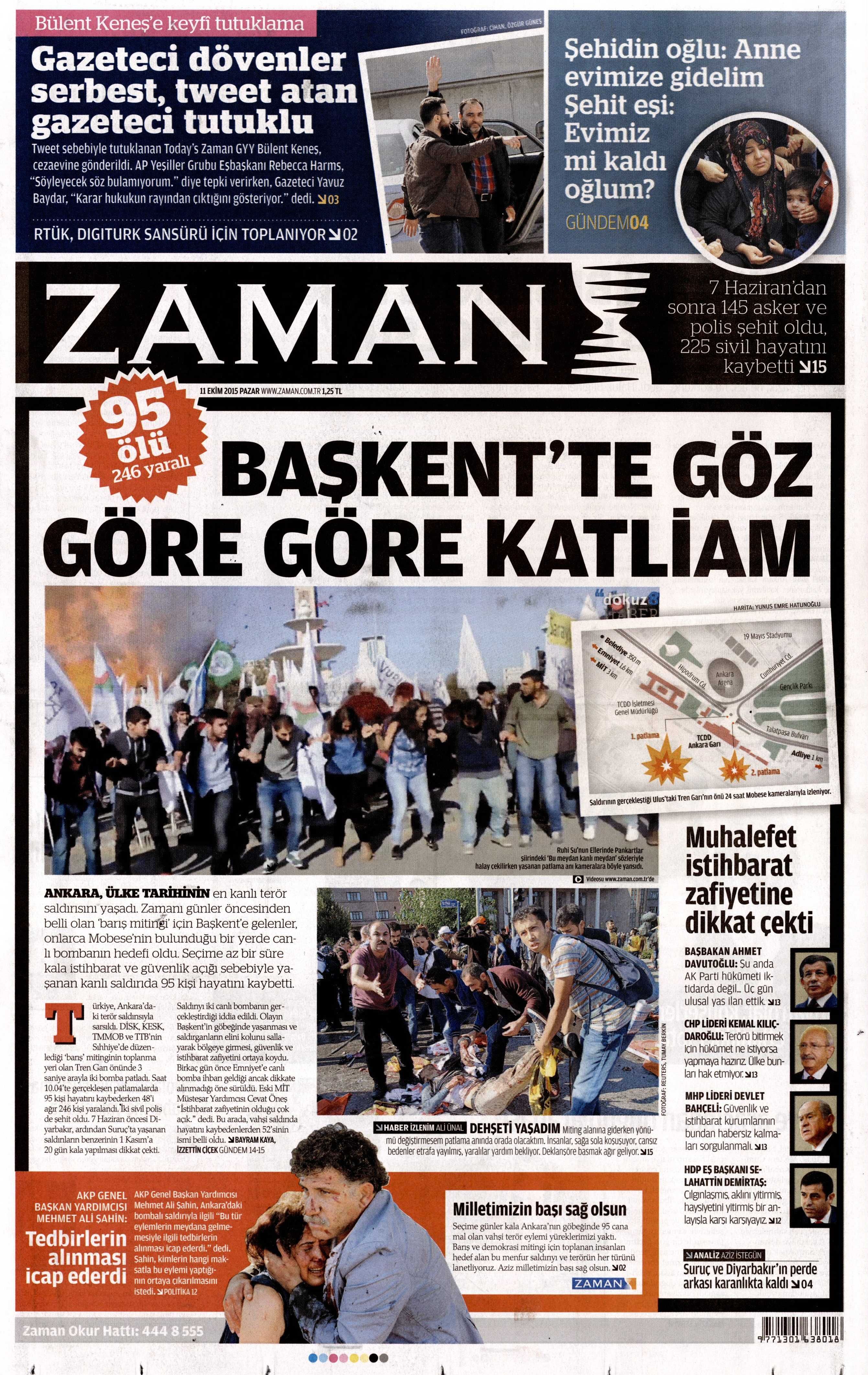 11 Ekim 2015 Gazete Manşetleri - 677