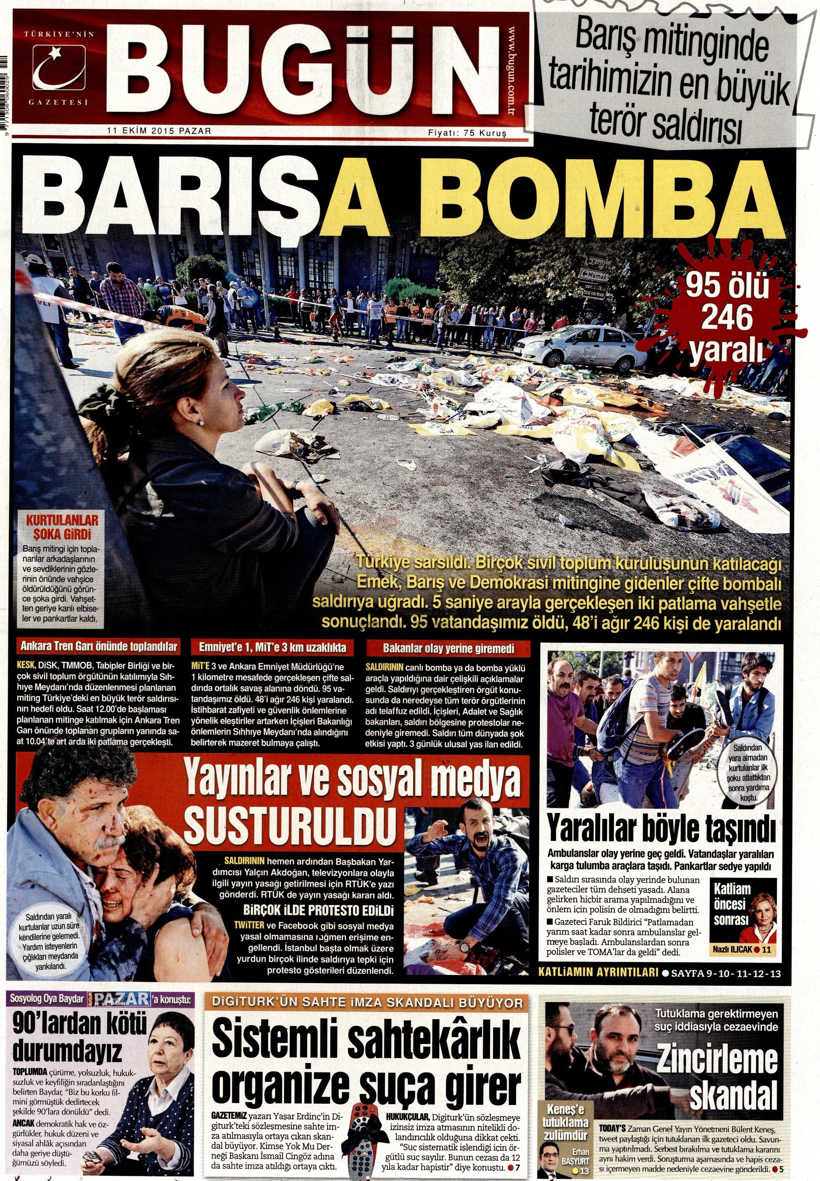 11 Ekim 2015 Gazete Manşetleri - 902