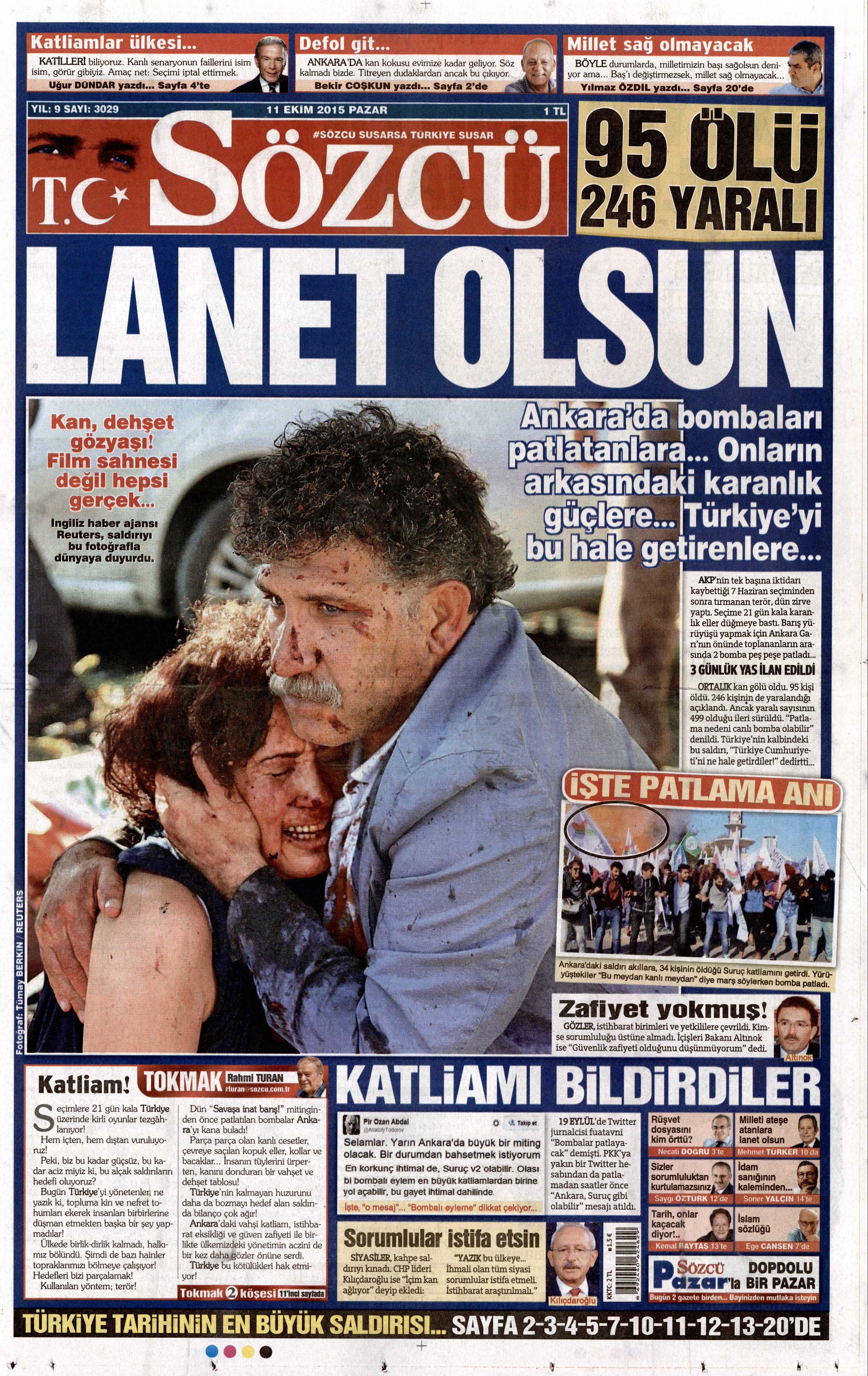 11 Ekim 2015 Gazete Manşetleri - 672