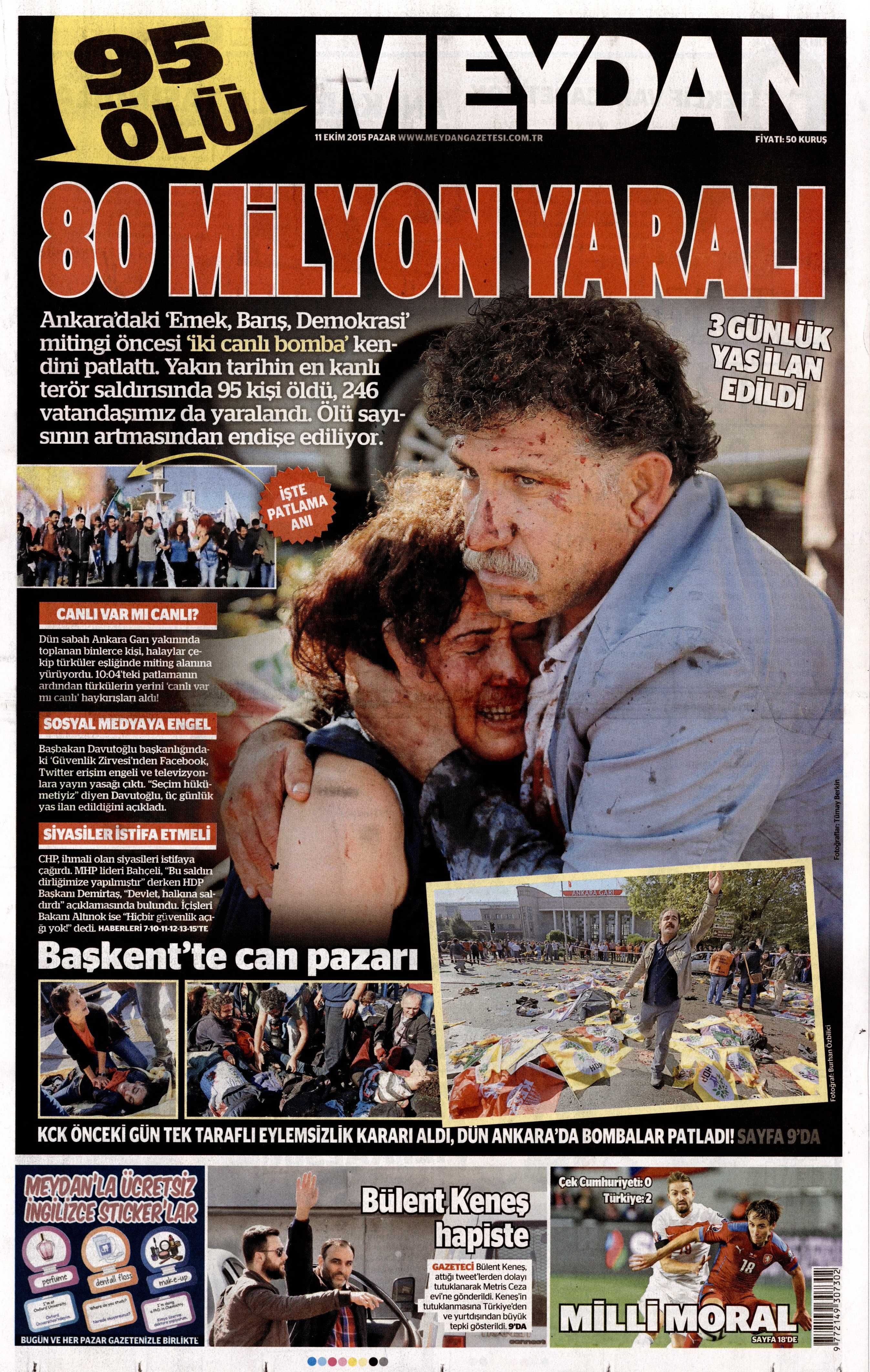 11 Ekim 2015 Gazete Manşetleri - 852