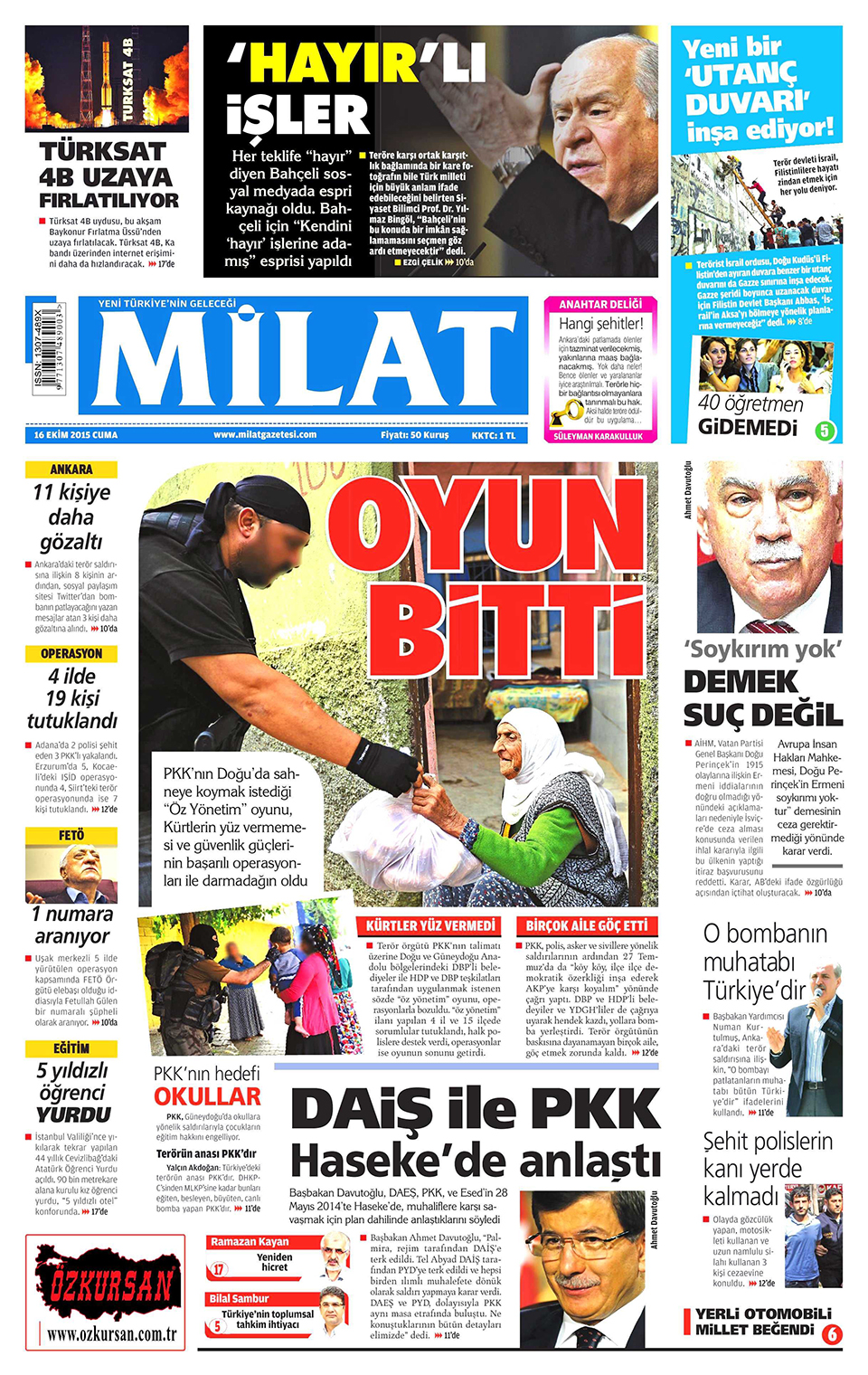 Gazeteler bugün ne yazdı? - 1