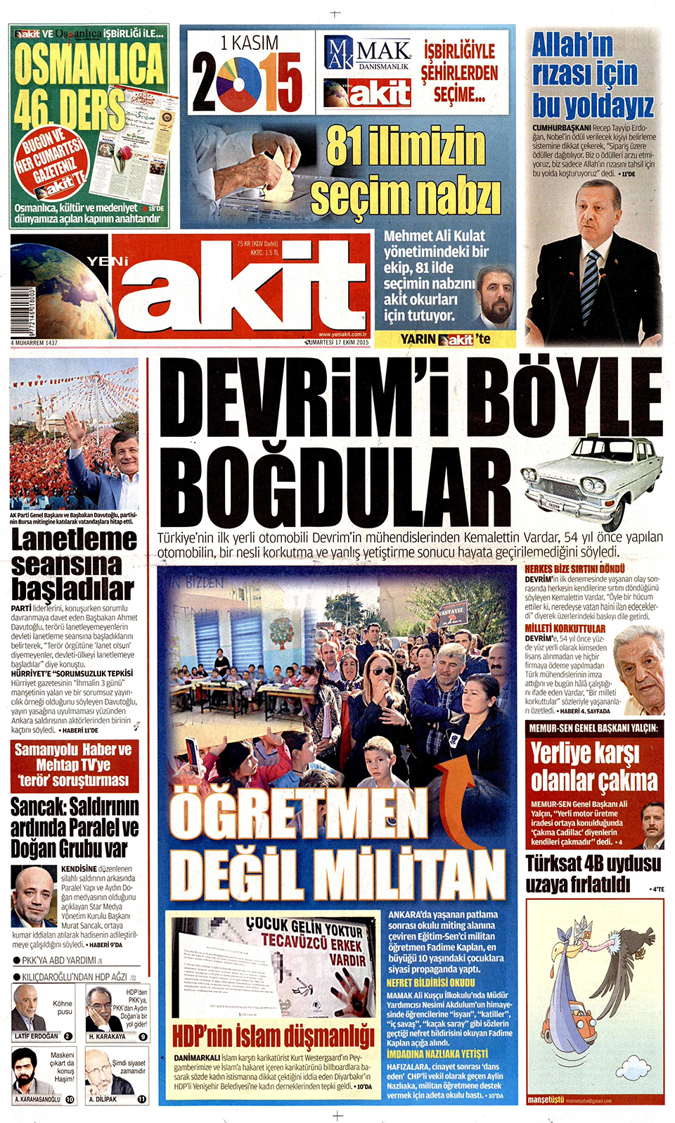 Gazeteler bugün ne yazdı? - 1