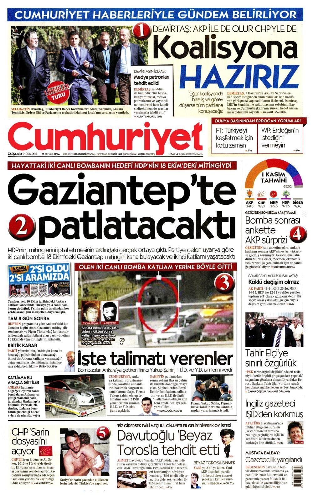 Gazeteler bugün ne yazdı? - 12