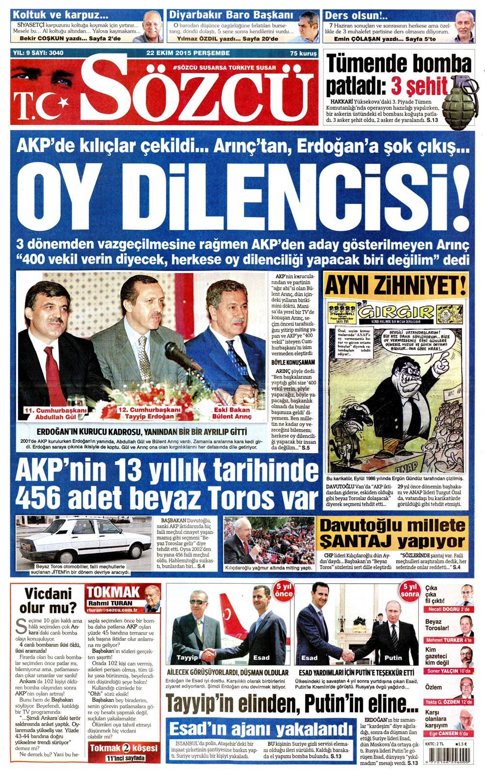 Gazeteler bugün ne yazdı? - 10