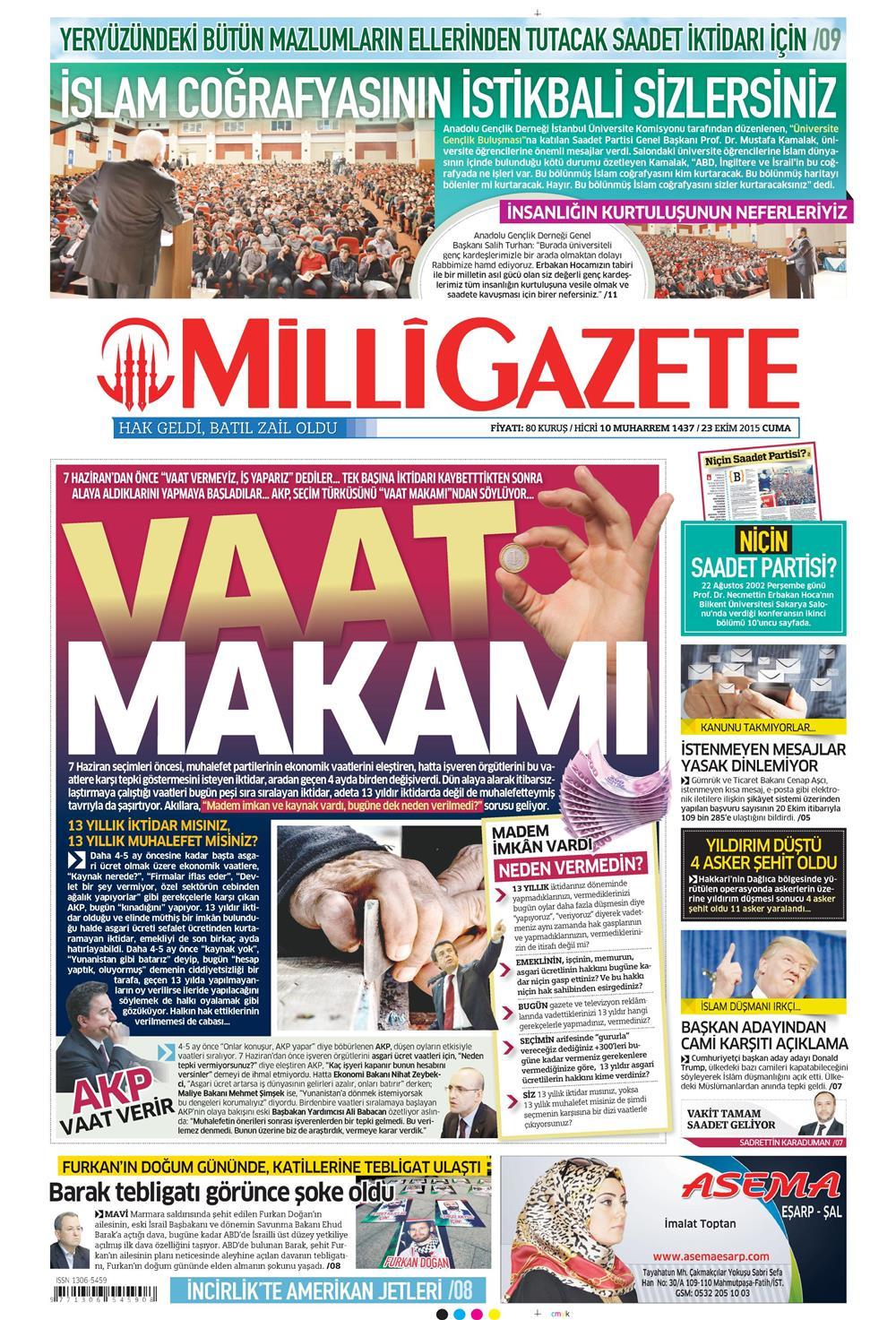 Gazeteler bugün ne yazdı? - 8