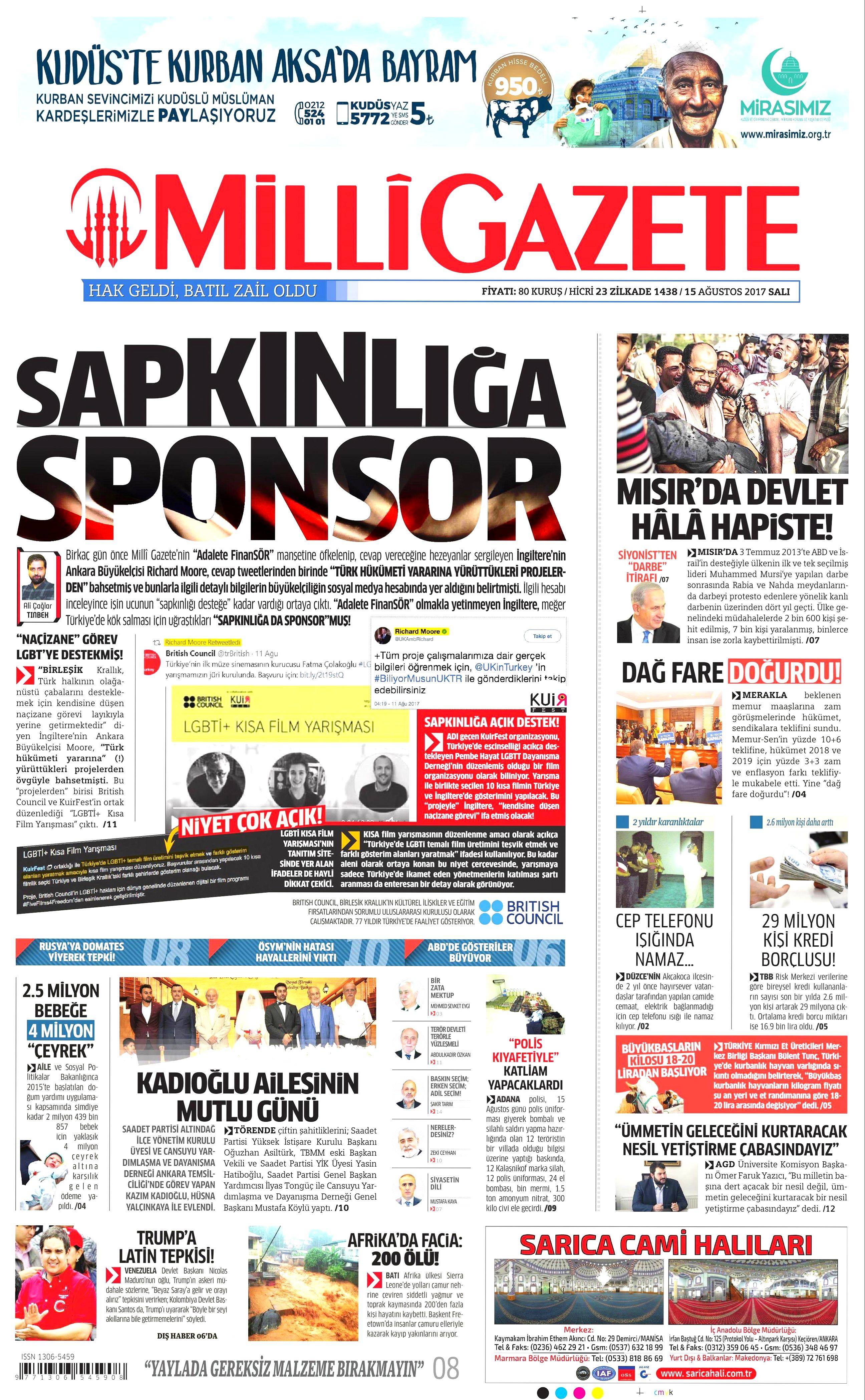 15 Ağustos gazete manşetleri - 16