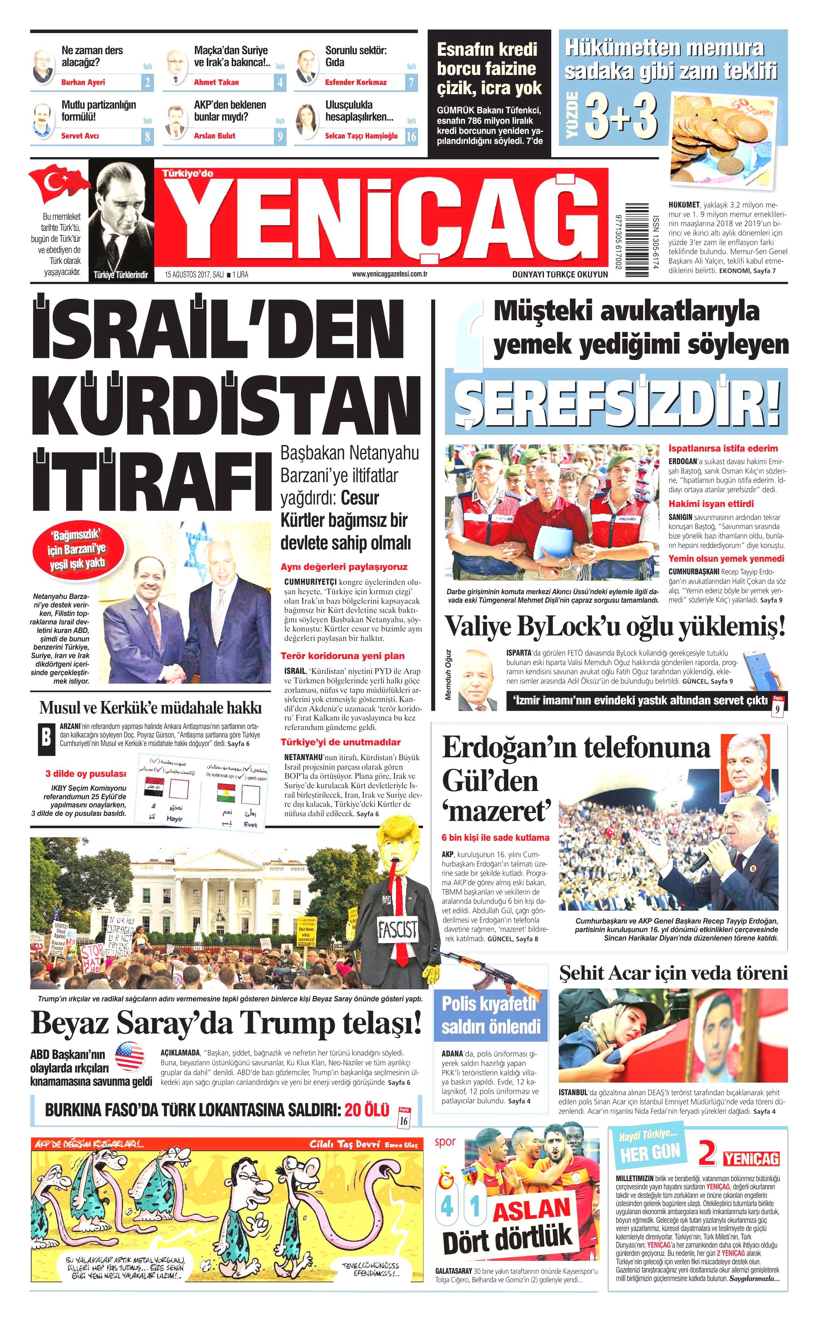 15 Ağustos gazete manşetleri - 27