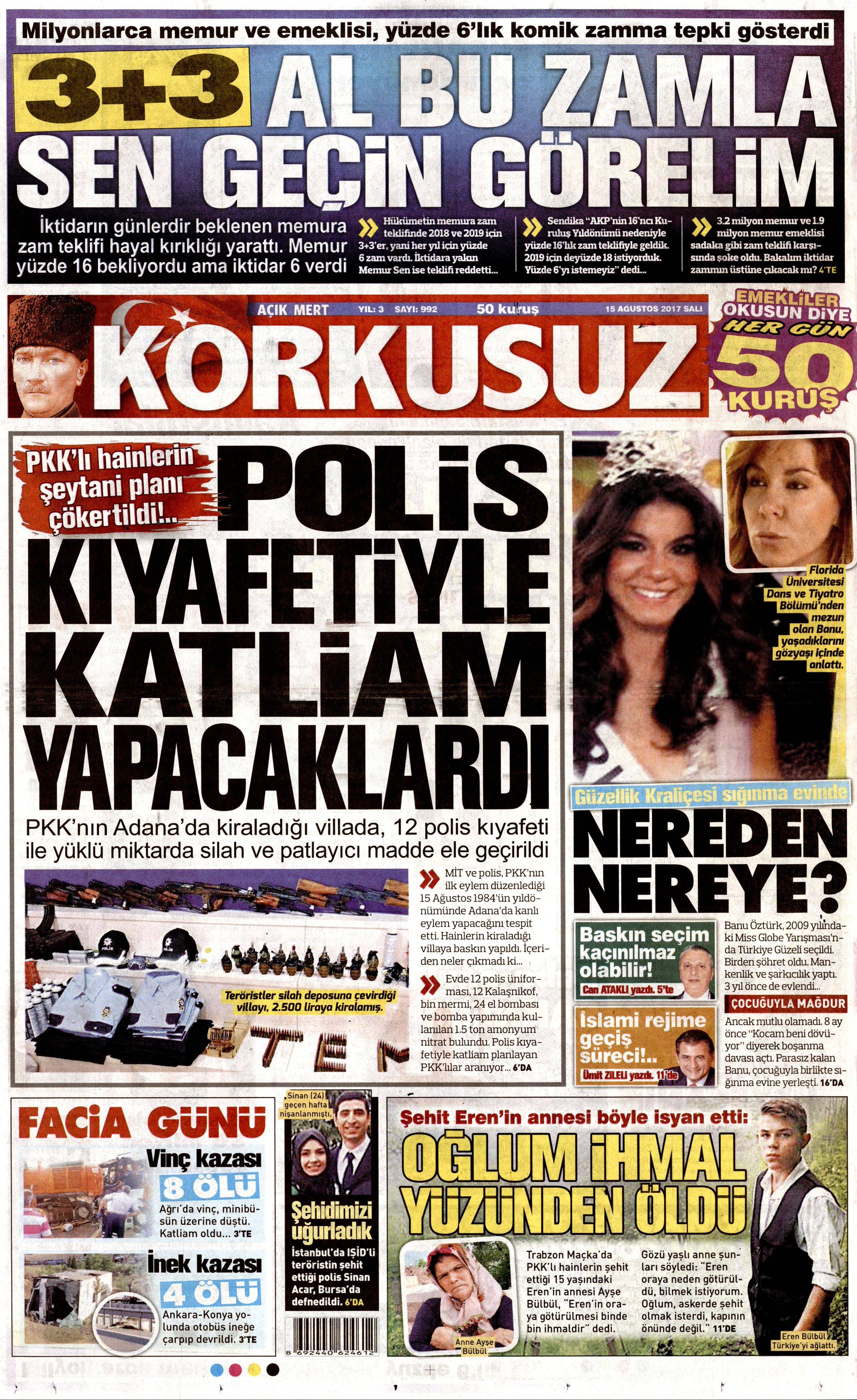 15 Ağustos gazete manşetleri - 39