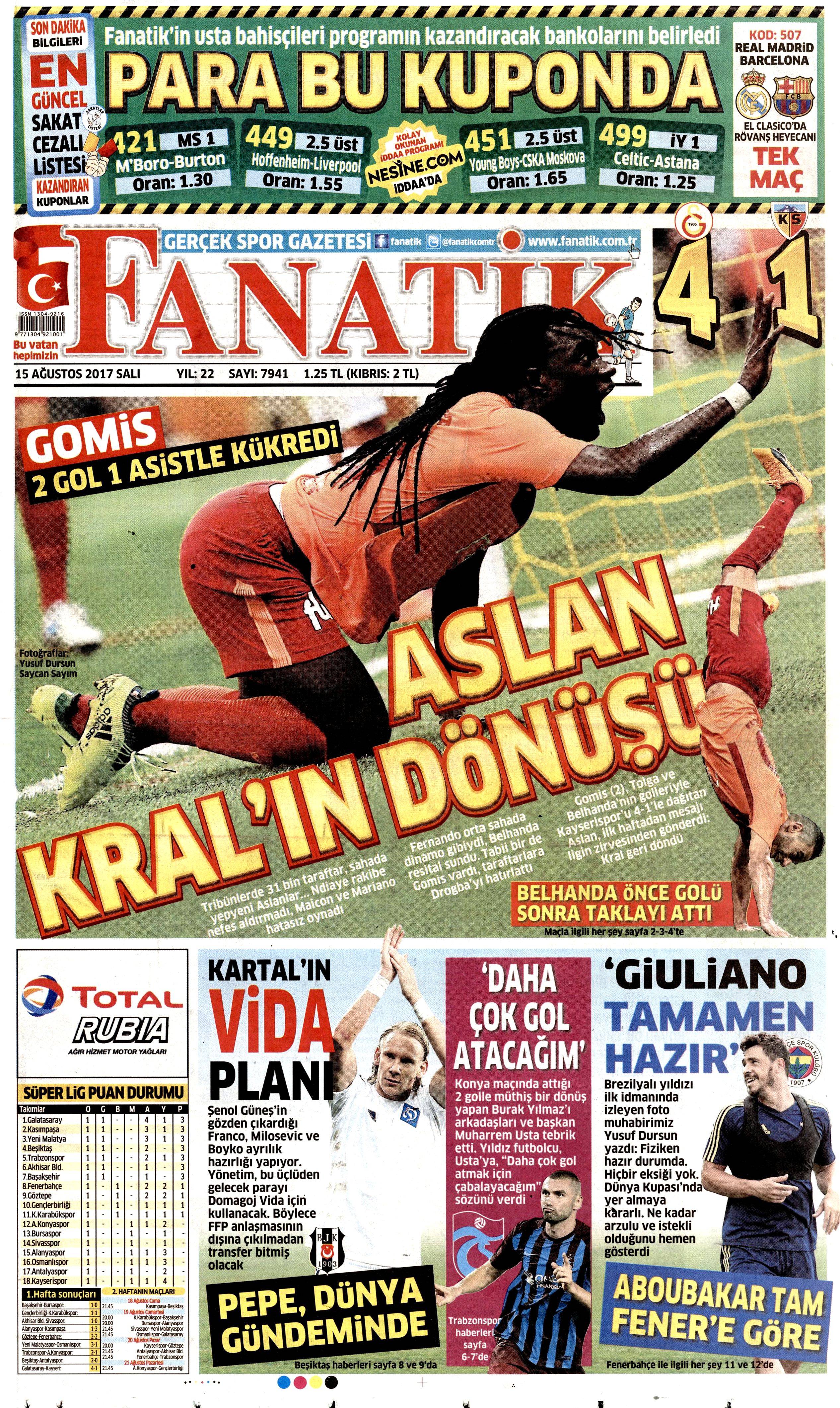 15 Ağustos gazete manşetleri - 33