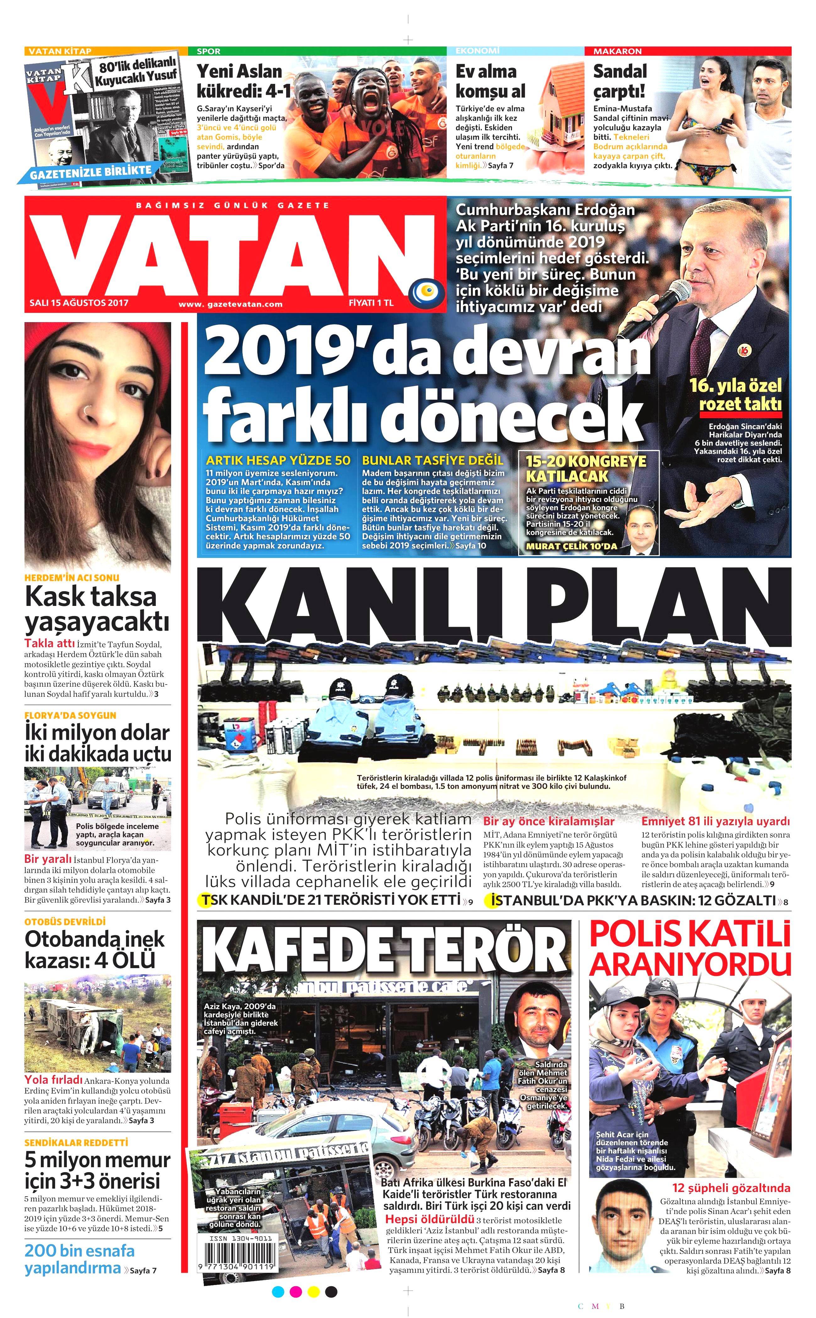 15 Ağustos gazete manşetleri - 24