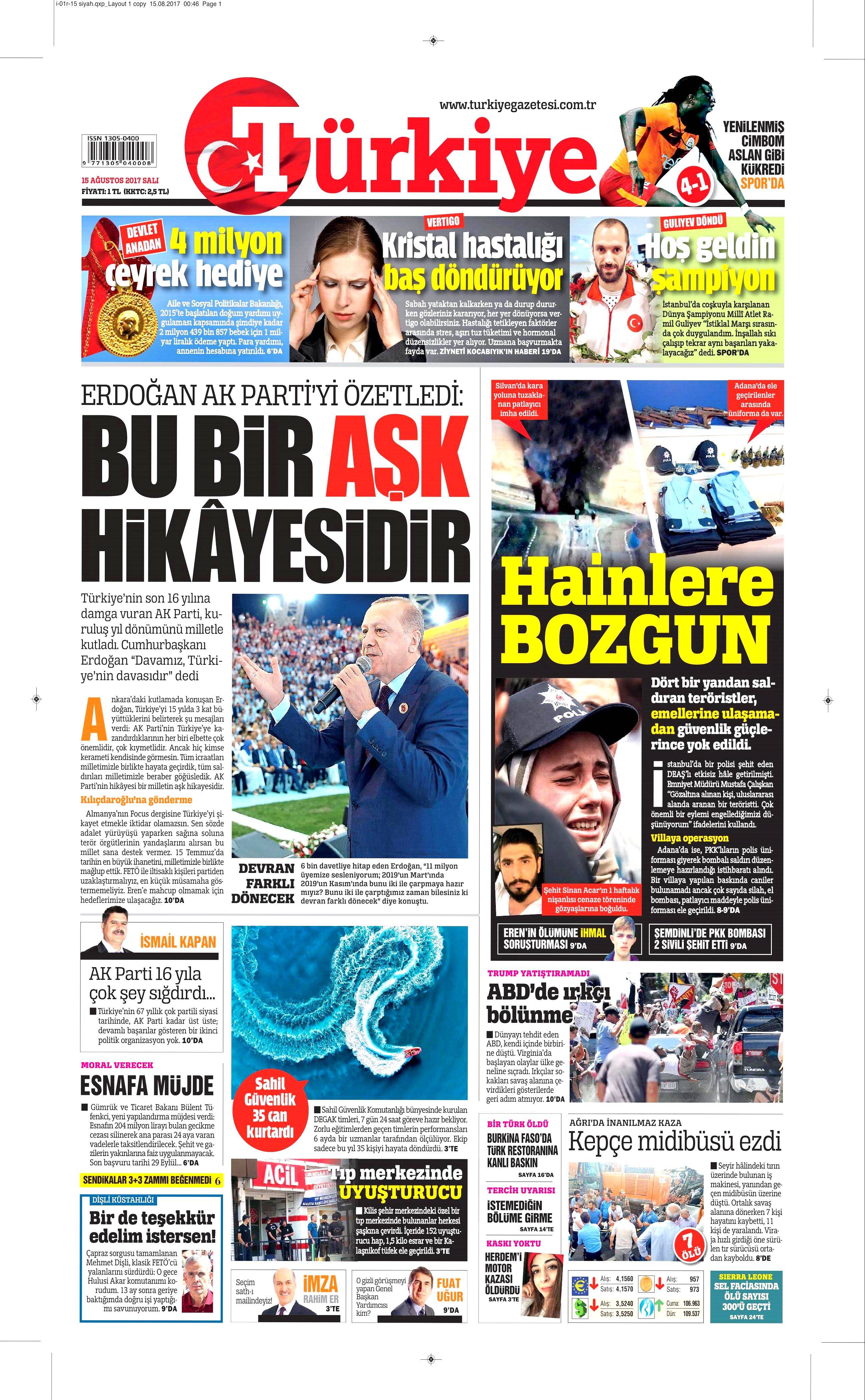 15 Ağustos gazete manşetleri - 23