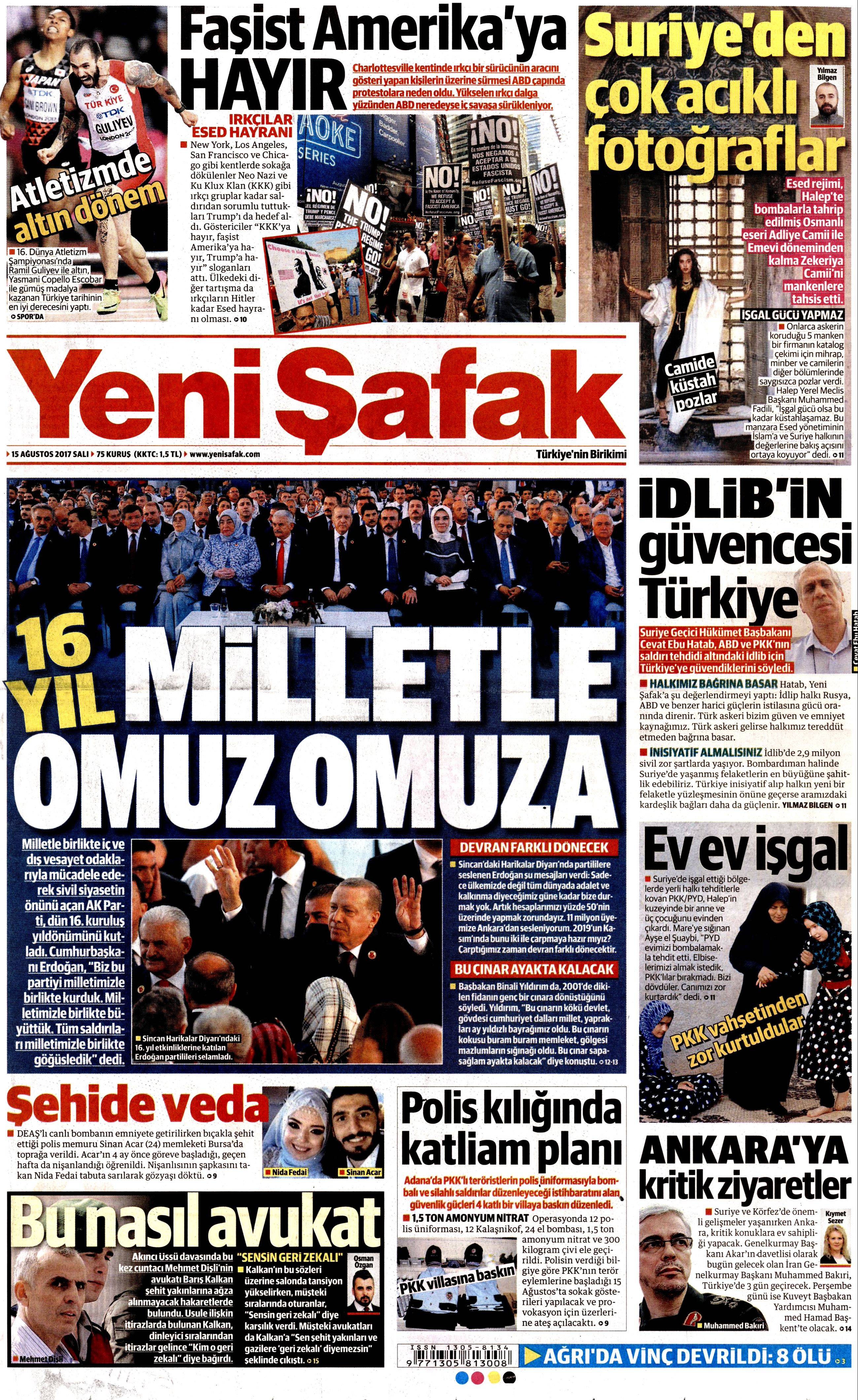 15 Ağustos gazete manşetleri - 30