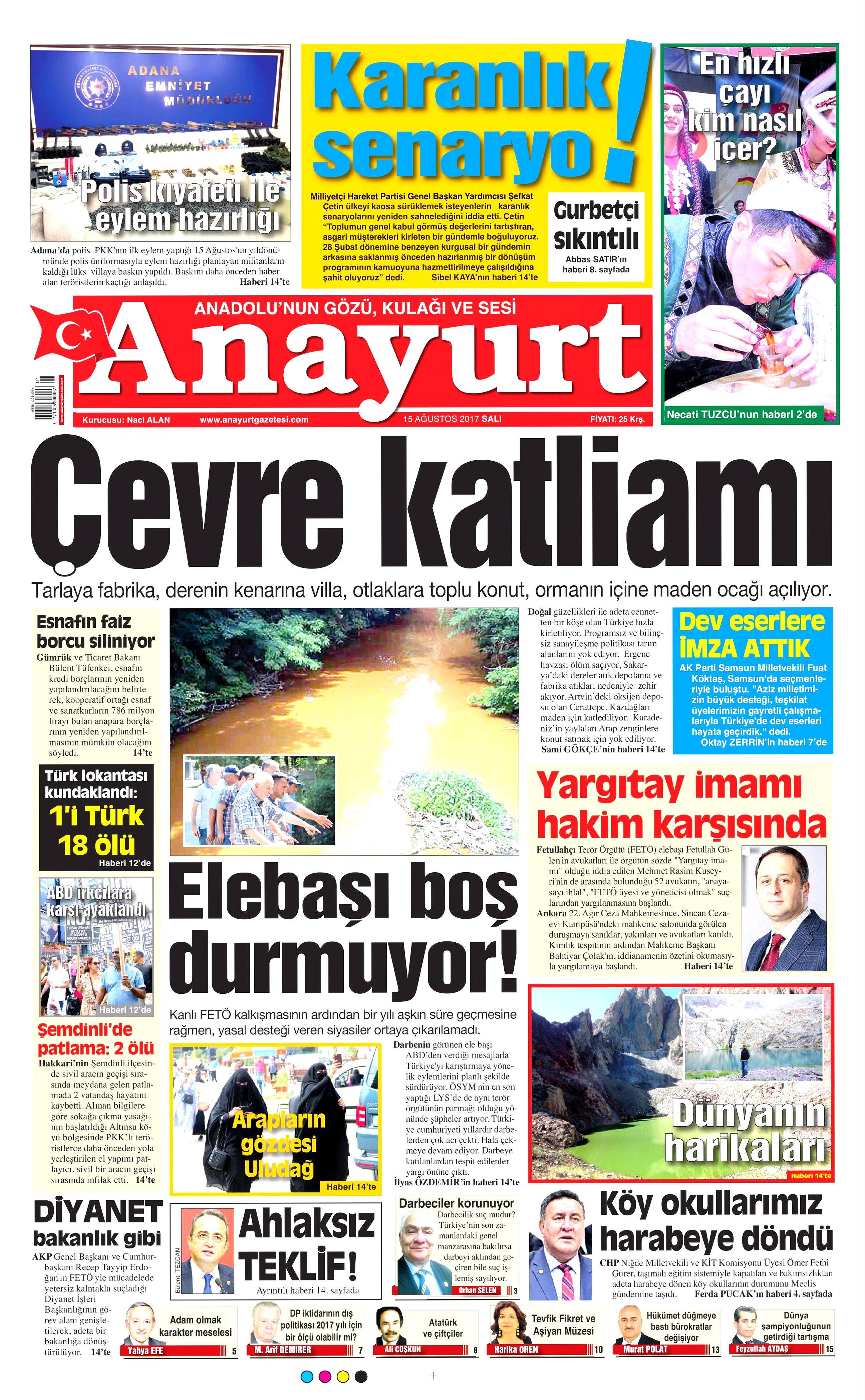 15 Ağustos gazete manşetleri - 3