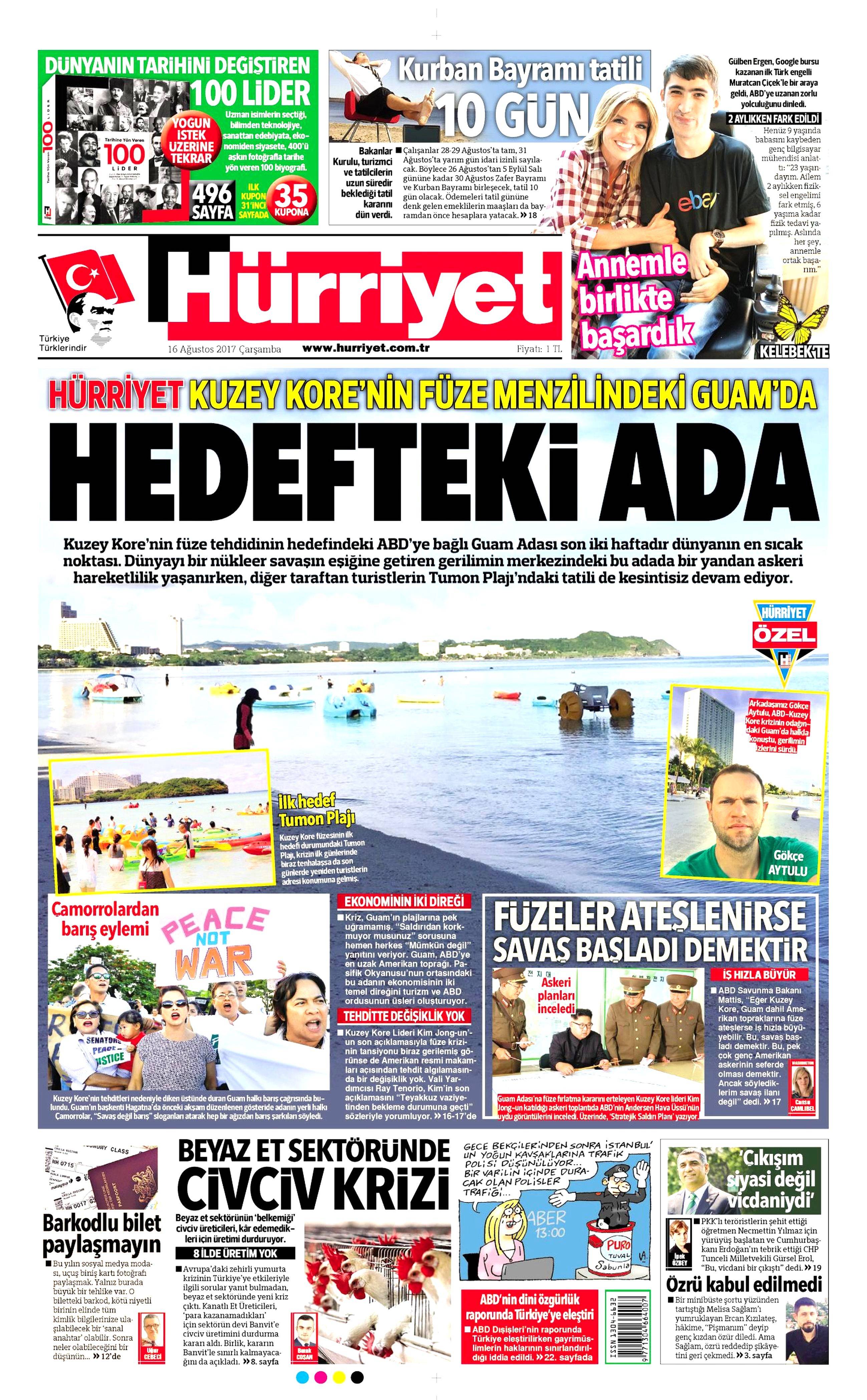 16 Ağustos 2017 gazete manşetleri - 11