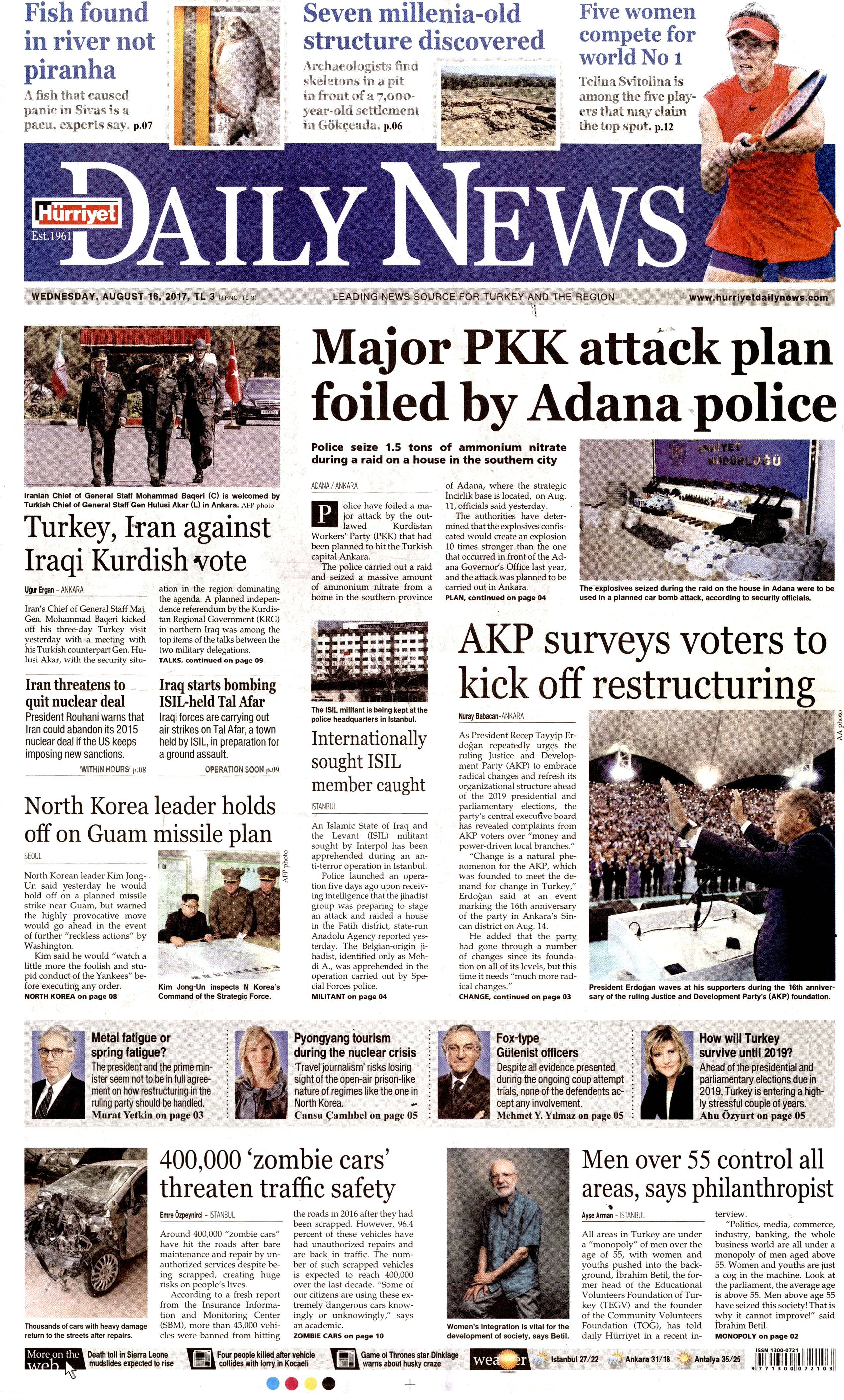 16 Ağustos 2017 gazete manşetleri - 5
