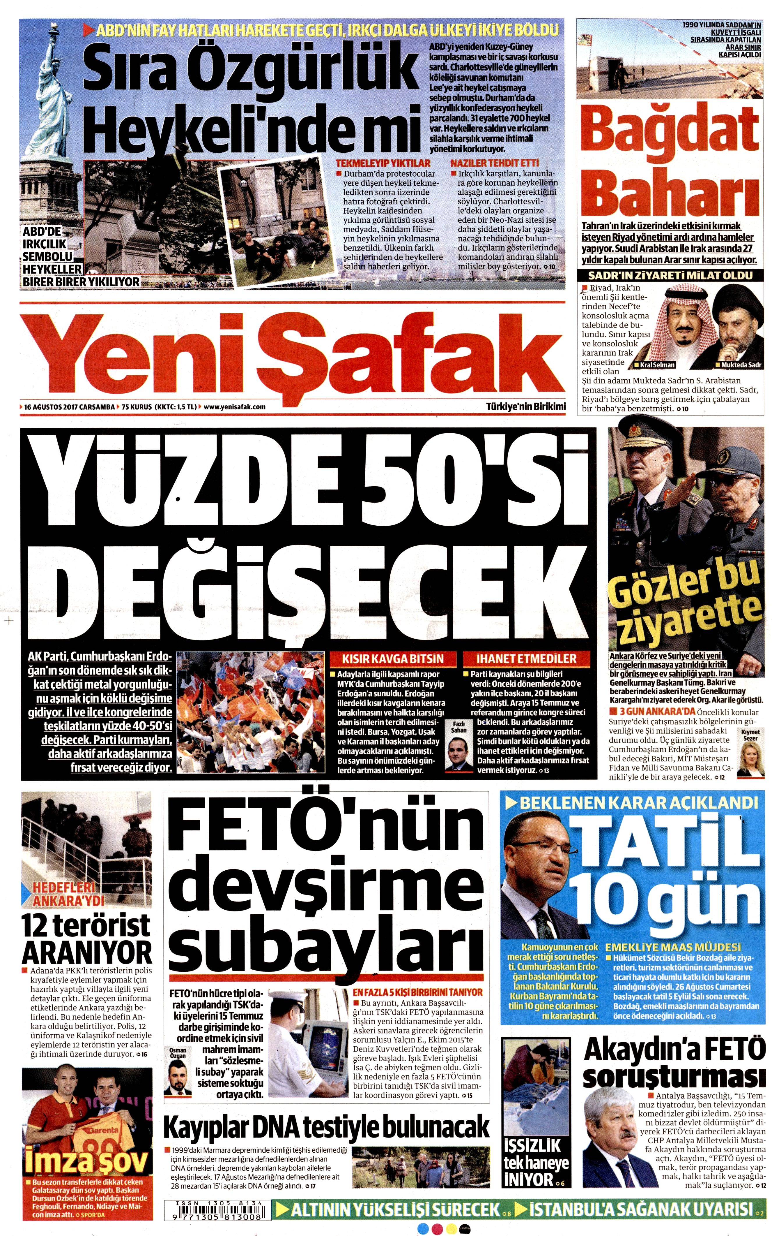 16 Ağustos 2017 gazete manşetleri - 24