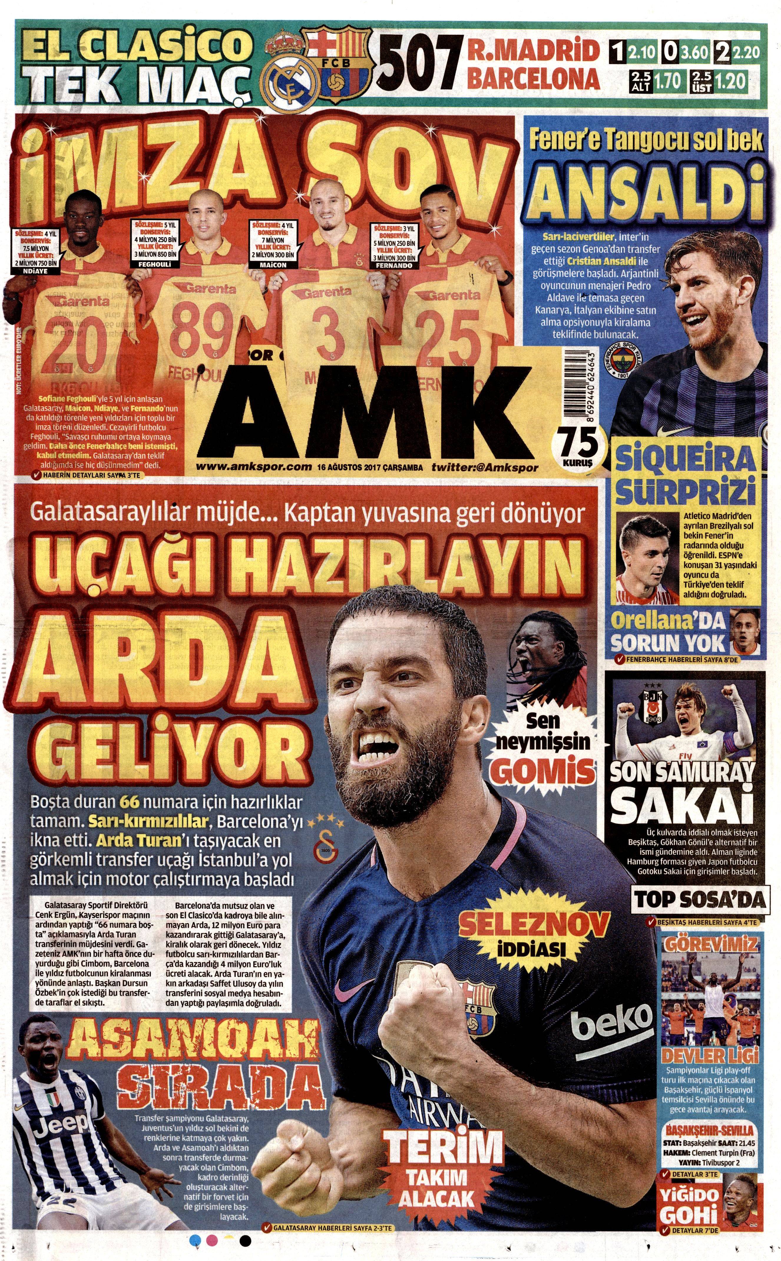 16 Ağustos 2017 gazete manşetleri - 37