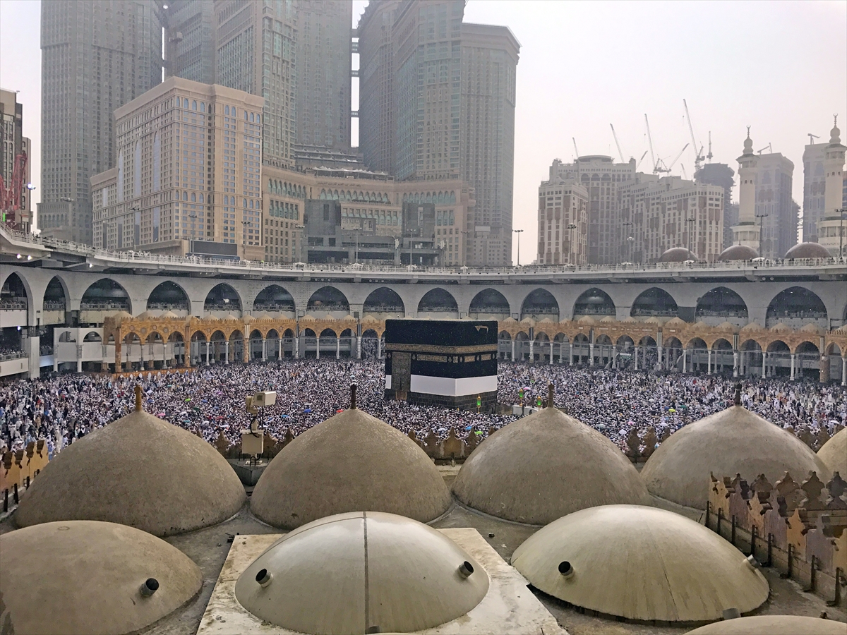 Kabe'de hacı adaylarının yağmur sevinci - 13