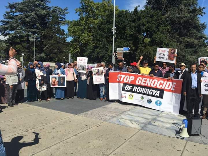 İsviçre'deki BM binası önünde Arakan protestosu - 0