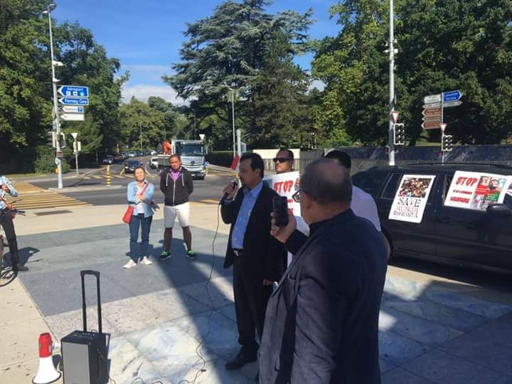 İsviçre'deki BM binası önünde Arakan protestosu - 0