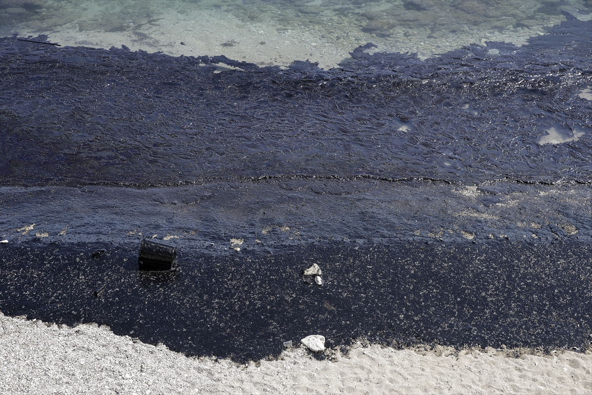 Yunan adasında sahil siyaha büründü - 5