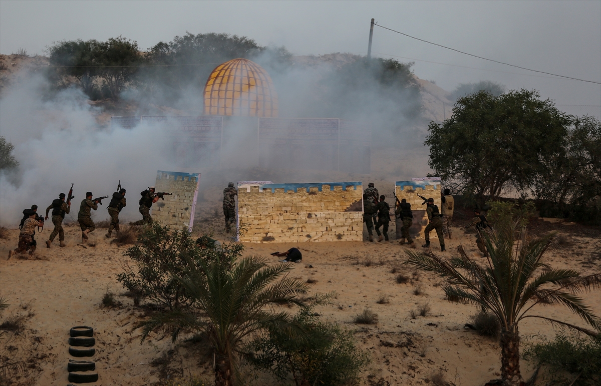 Gazze'deki Nasır Selahaddin Tugayları'ndan tatbikat - 0