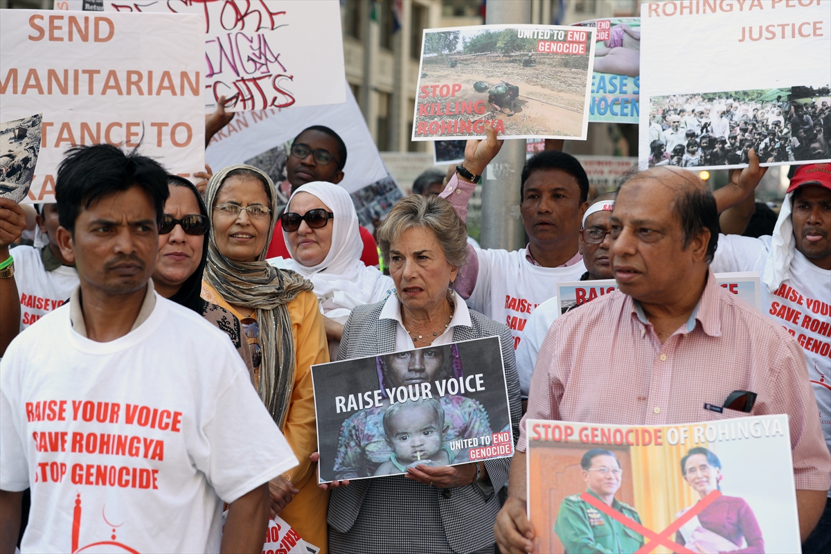 ABD'de Arakan protestosu - 0