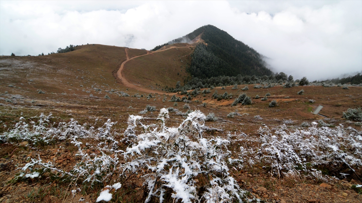 Zigana Dağı'na mevsimin ilk karı yağdı - 0