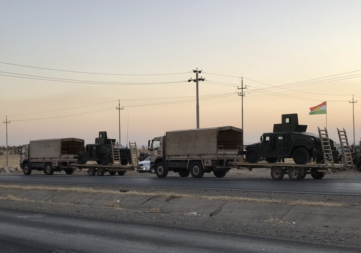 Irak güçleri ve Peşmerge karşı karşıya! Erbil-Kerkük karayolundan kareler - 0