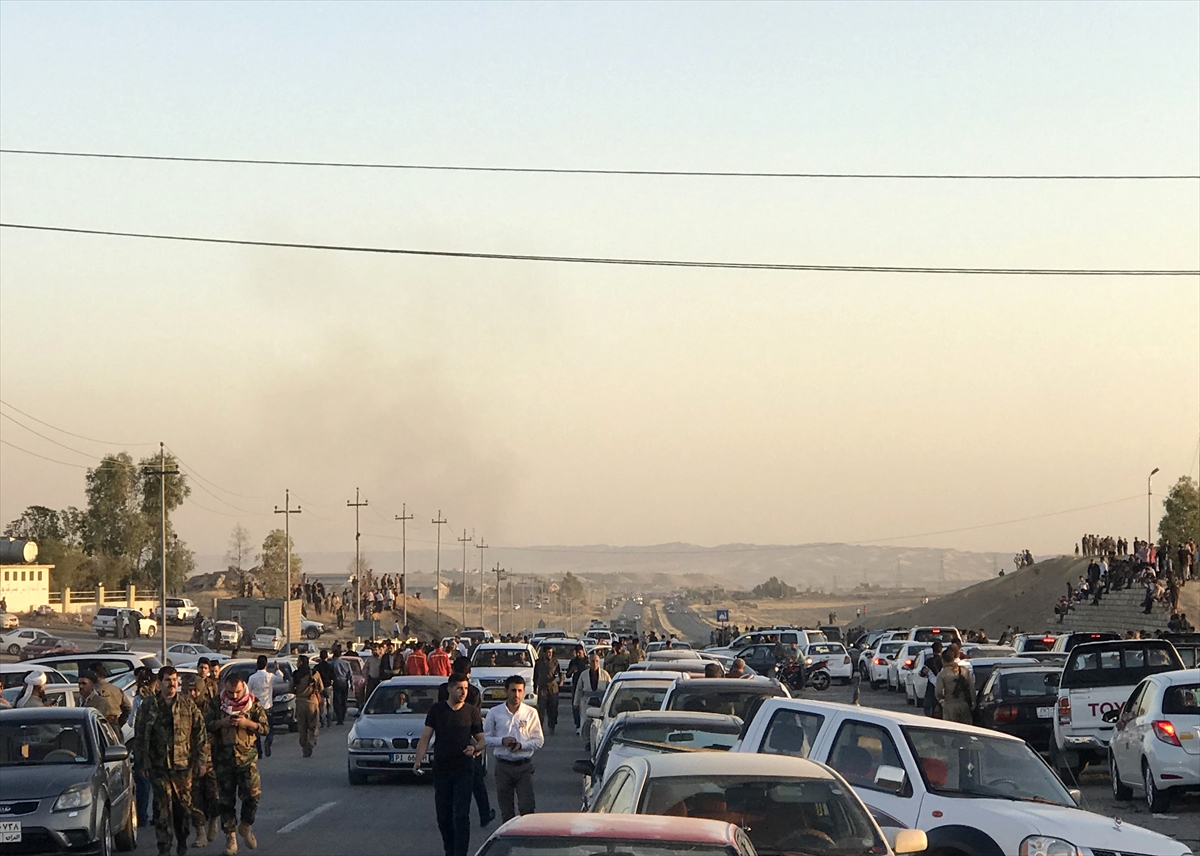 Irak güçleri ve Peşmerge karşı karşıya! Erbil-Kerkük karayolundan kareler - 0