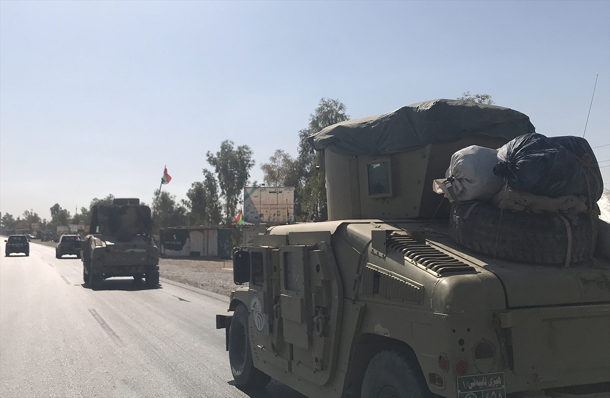Irak güçleri ve Peşmerge karşı karşıya! Erbil-Kerkük karayolundan kareler - 0