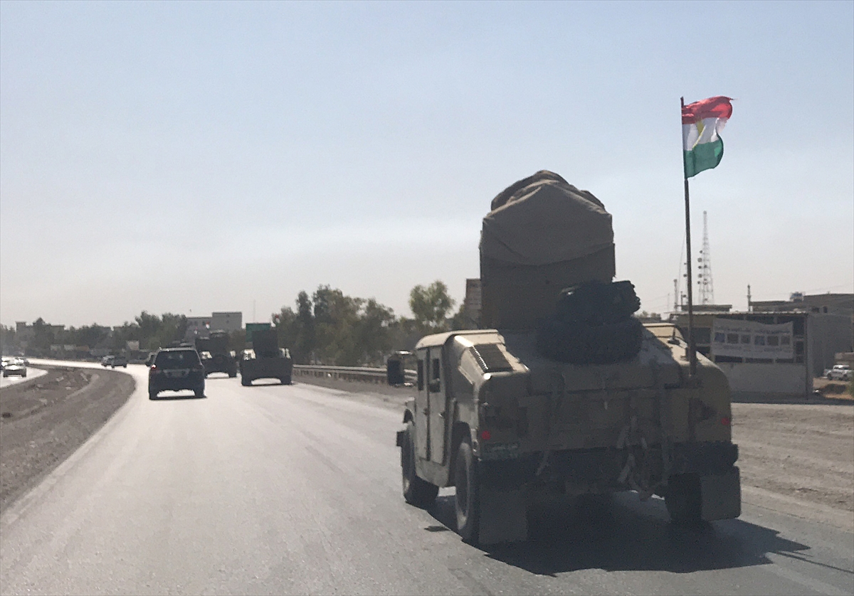 Irak güçleri ve Peşmerge karşı karşıya! Erbil-Kerkük karayolundan kareler - 0