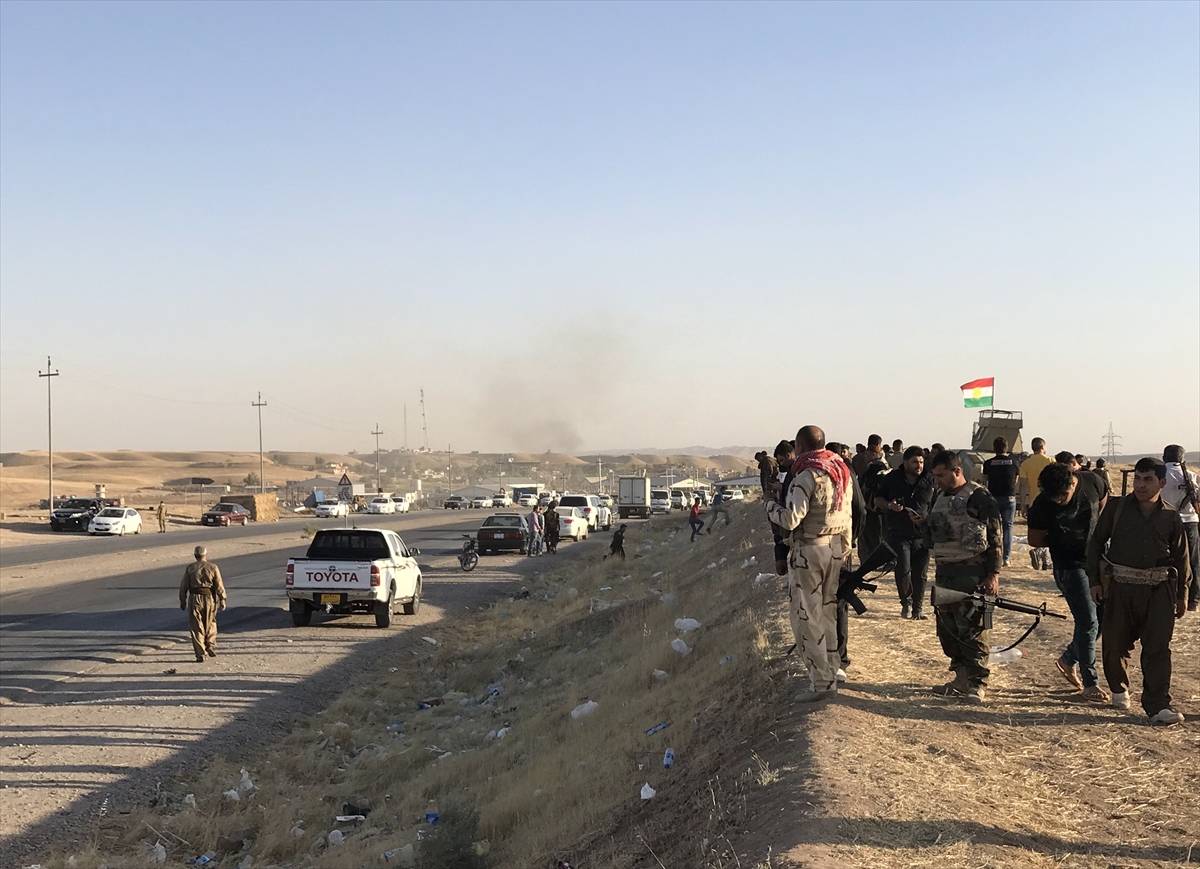 Irak güçleri ve Peşmerge karşı karşıya! Erbil-Kerkük karayolundan kareler - 0