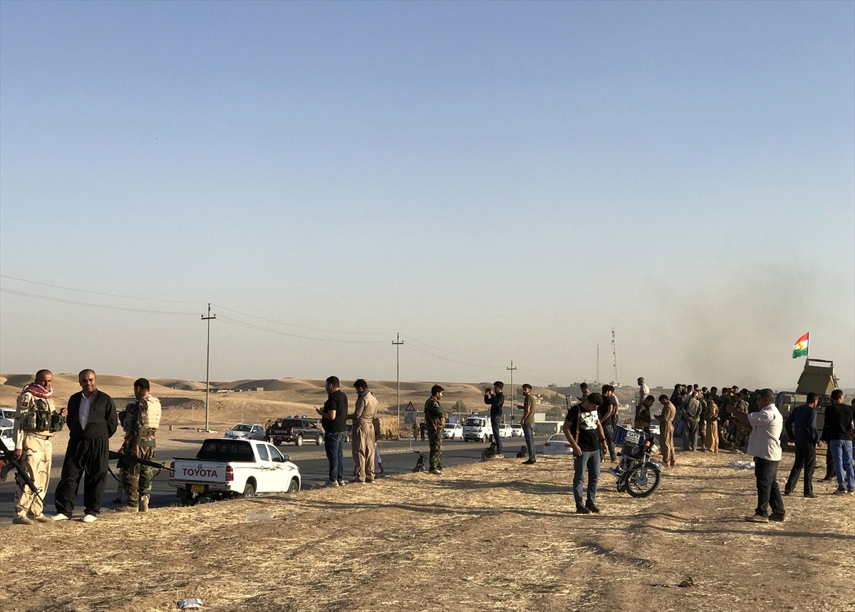 Irak güçleri ve Peşmerge karşı karşıya! Erbil-Kerkük karayolundan kareler - 0
