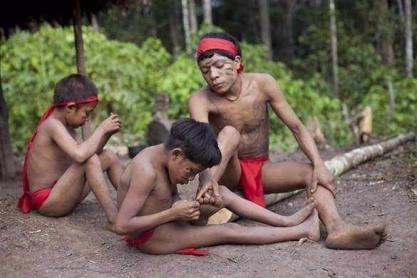 Amazon ormanlarındaki kabile ilk kez görüntülendi - 10