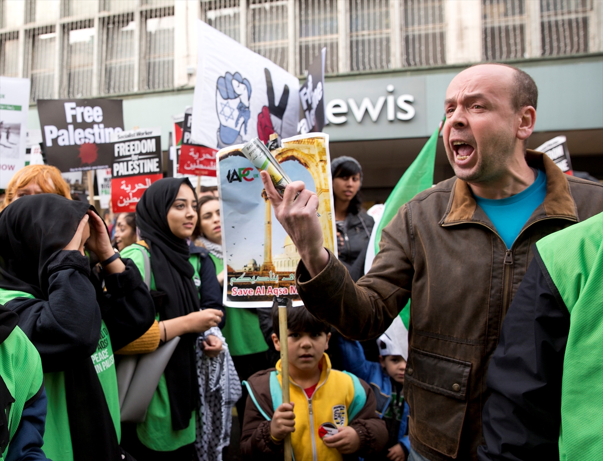 100. yılında Londra'da 'Balfour' protestosu - 0