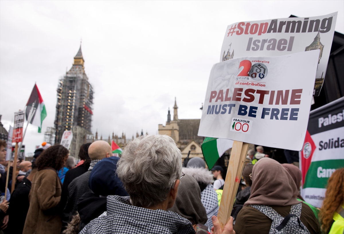 100. yılında Londra'da 'Balfour' protestosu - 0