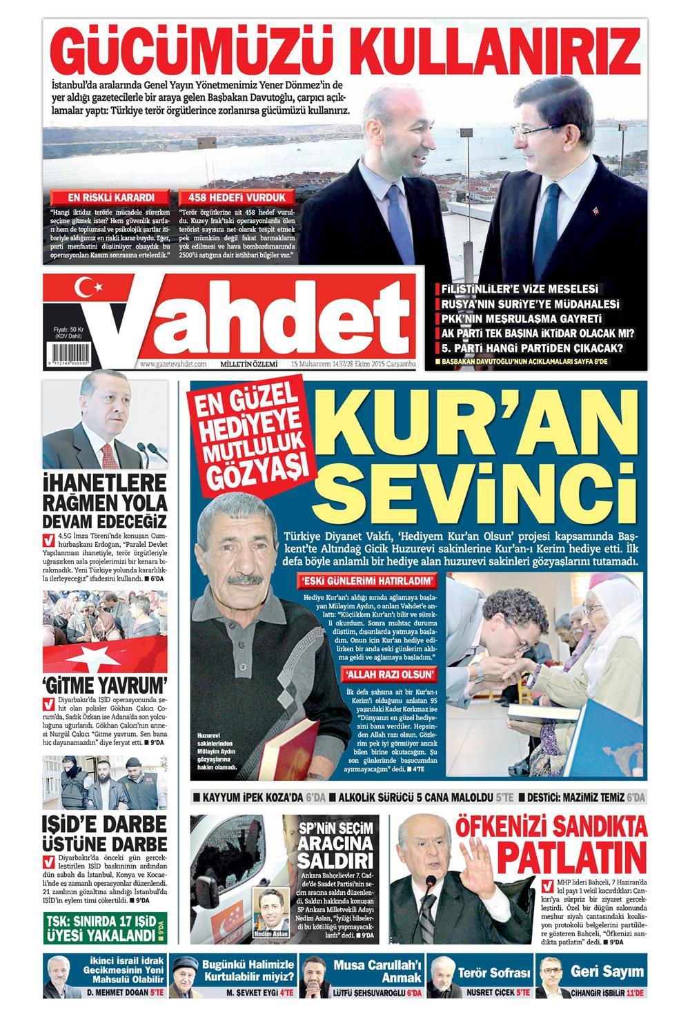 Gazeteler bugün ne yazdı? - 15