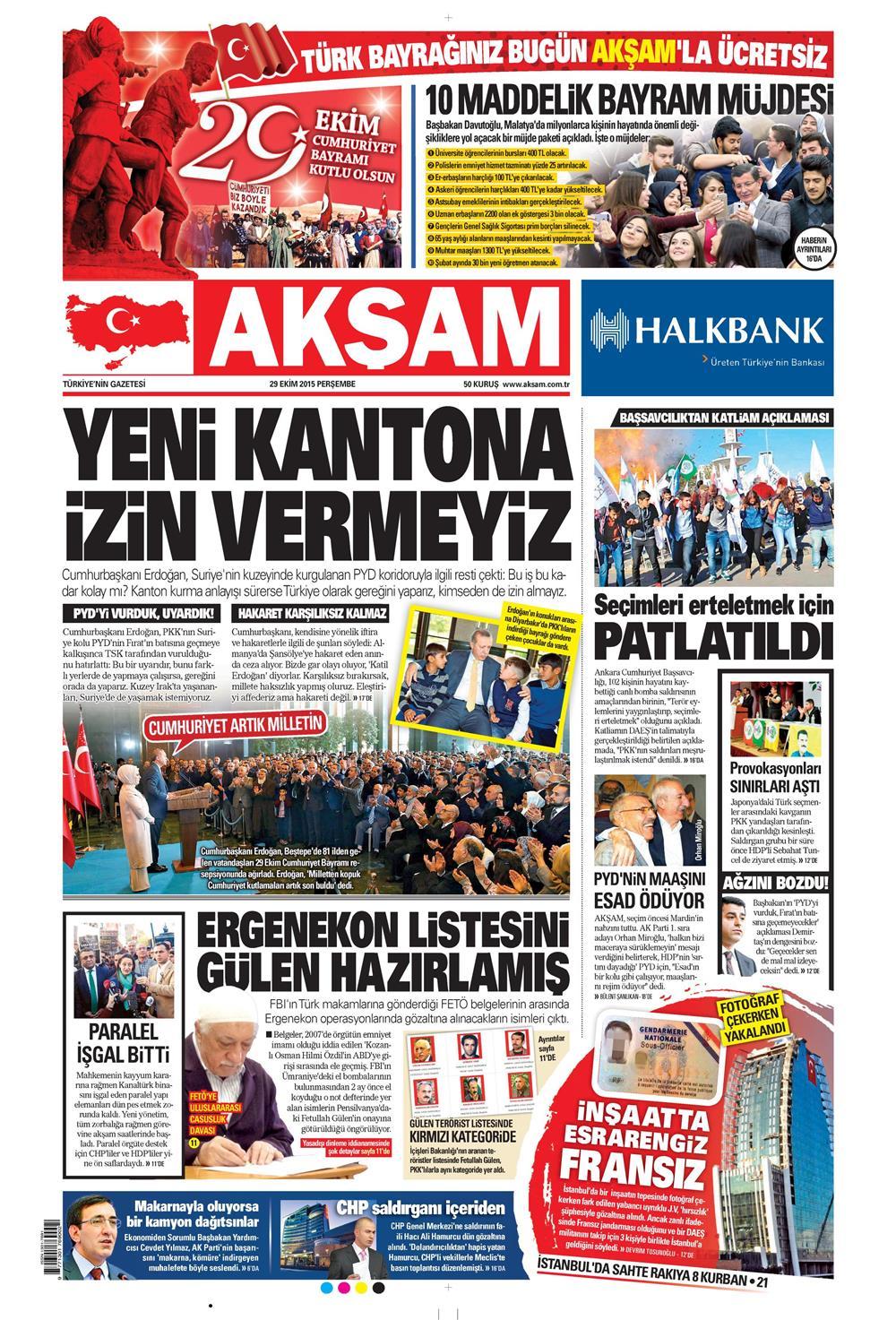 Gazeteler bugün ne yazdı? - 1