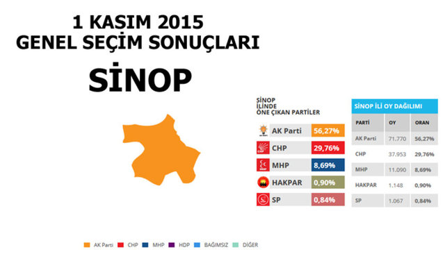Hangi şehir hangi partiye oy verdi? - 207