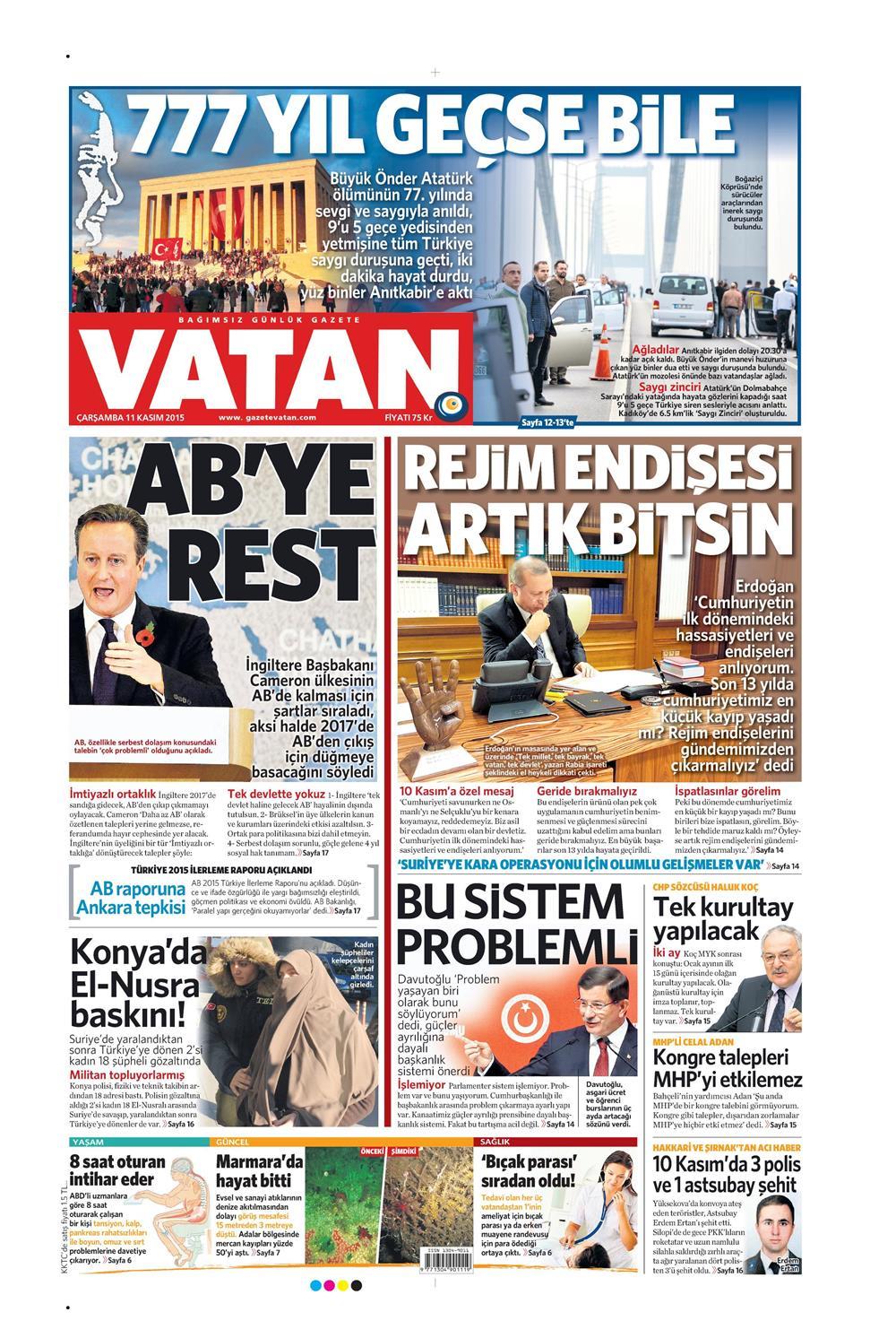 Gazeteler bugün ne yazdı? - 1