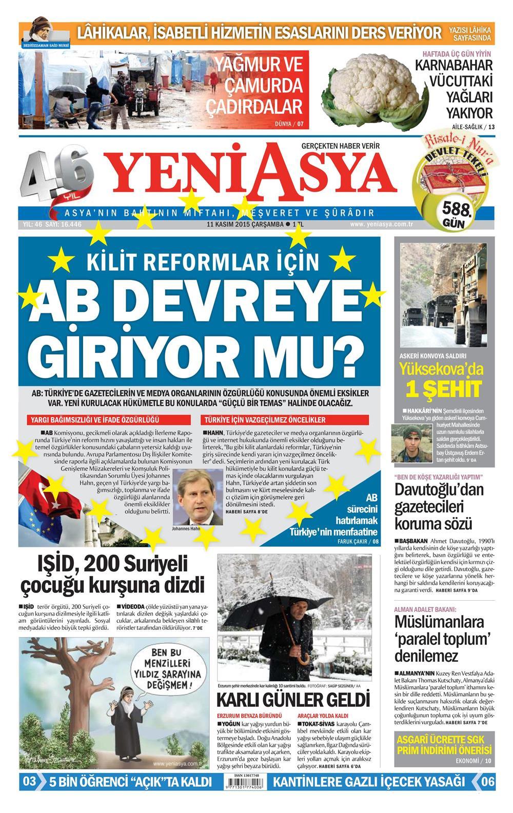 Gazeteler bugün ne yazdı? - 11