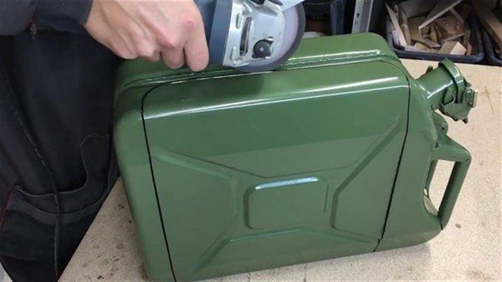 Benzin bidonuyla buzdolabı yaptı - 9