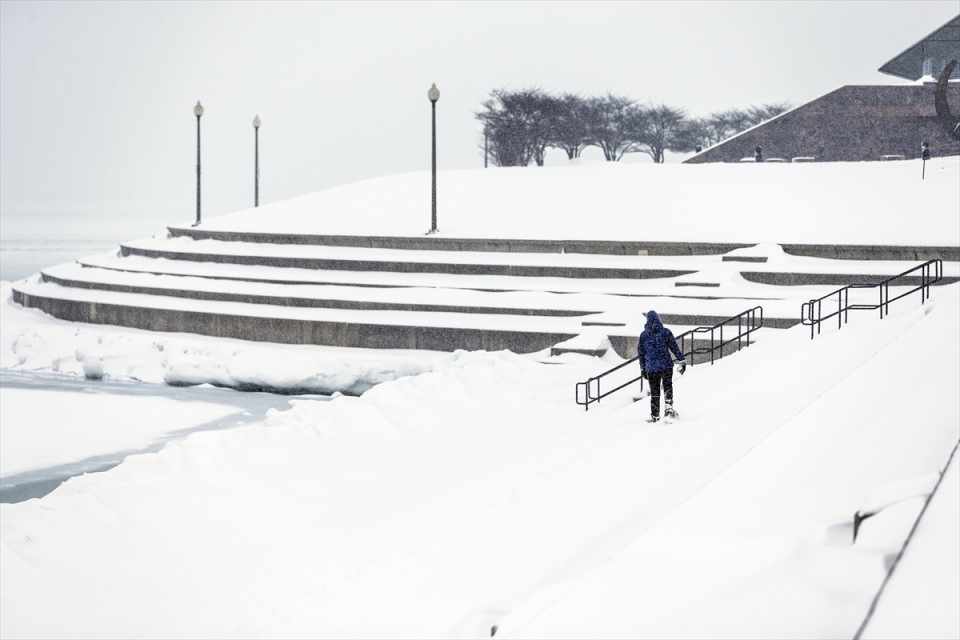 Chicago'yu kar fırtınası vurdu - 7
