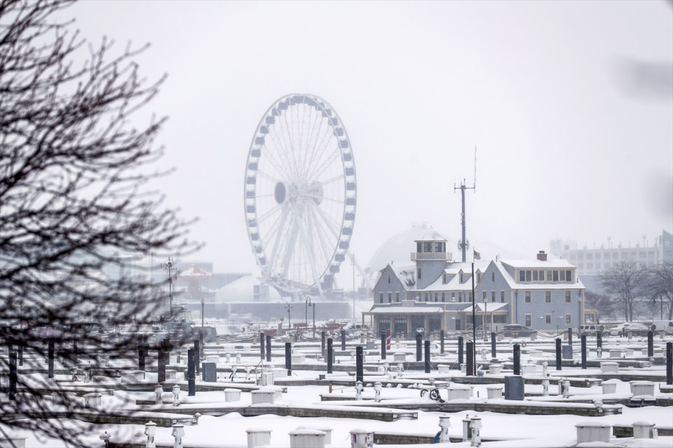 Chicago'yu kar fırtınası vurdu - 8