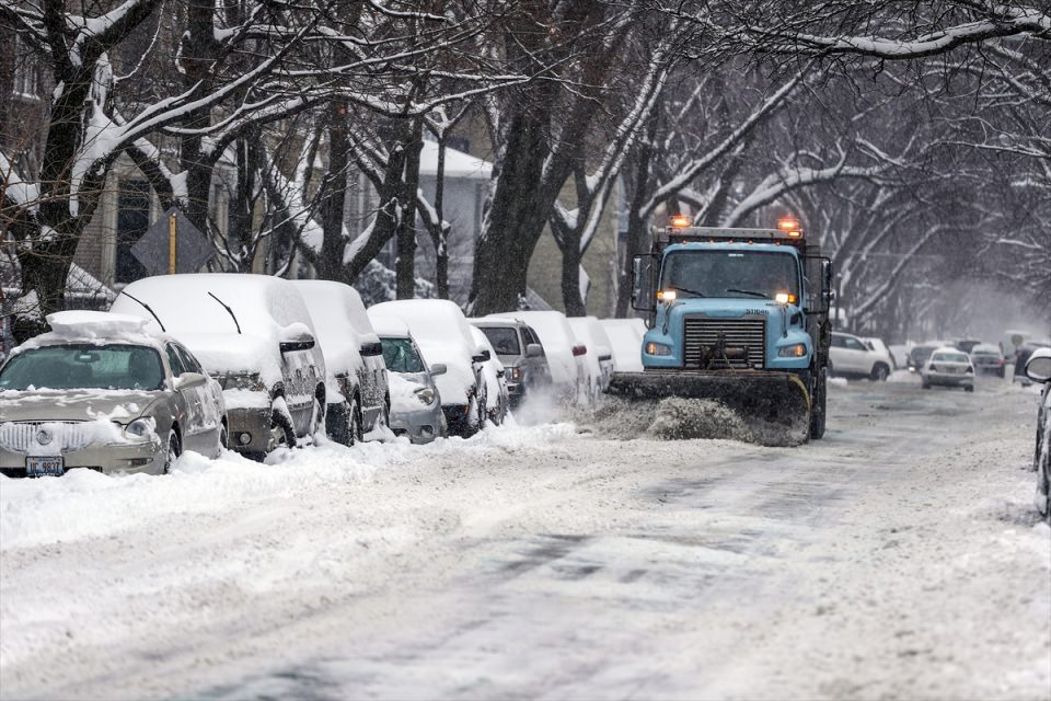 Chicago'yu kar fırtınası vurdu - 9