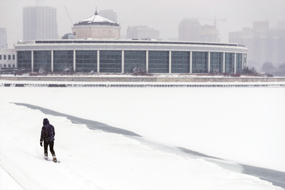 Chicago'yu kar fırtınası vurdu - 17