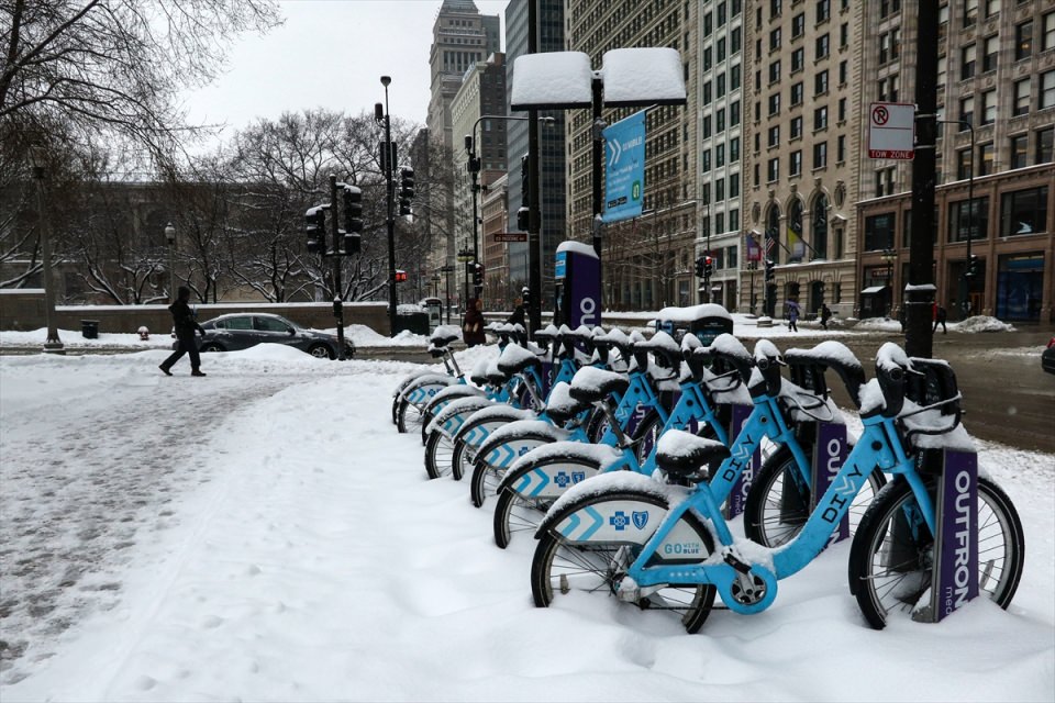 Chicago'yu kar fırtınası vurdu - 19