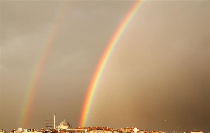 İstanbul'da beliren gökkuşağı kendine hayran bıraktı - 7