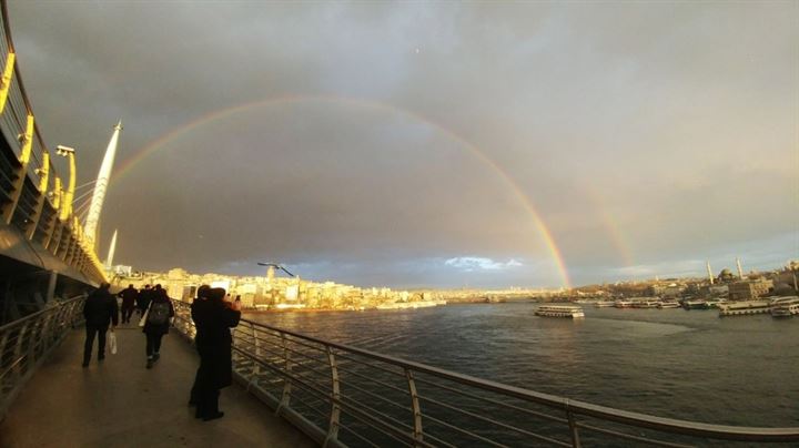 İstanbul'da beliren gökkuşağı kendine hayran bıraktı - 11